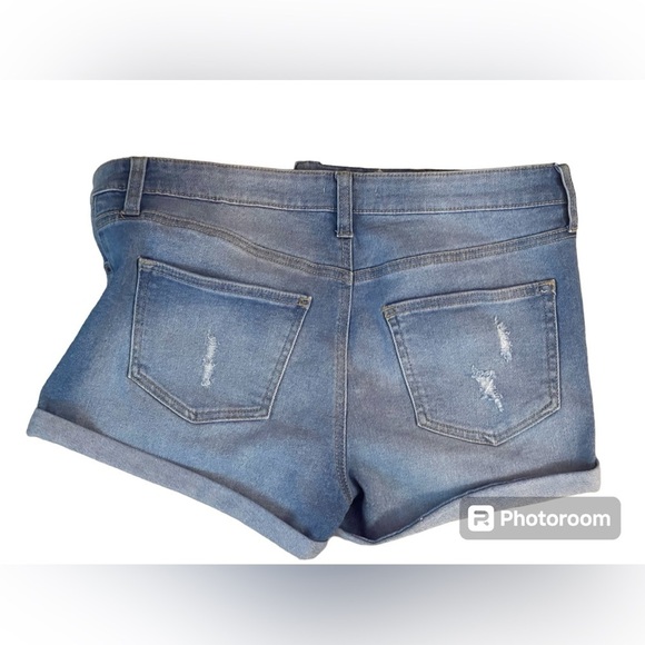 Altar’d State Rolled Cuff Denim Shorts Size 12 - Picture 4 of 5